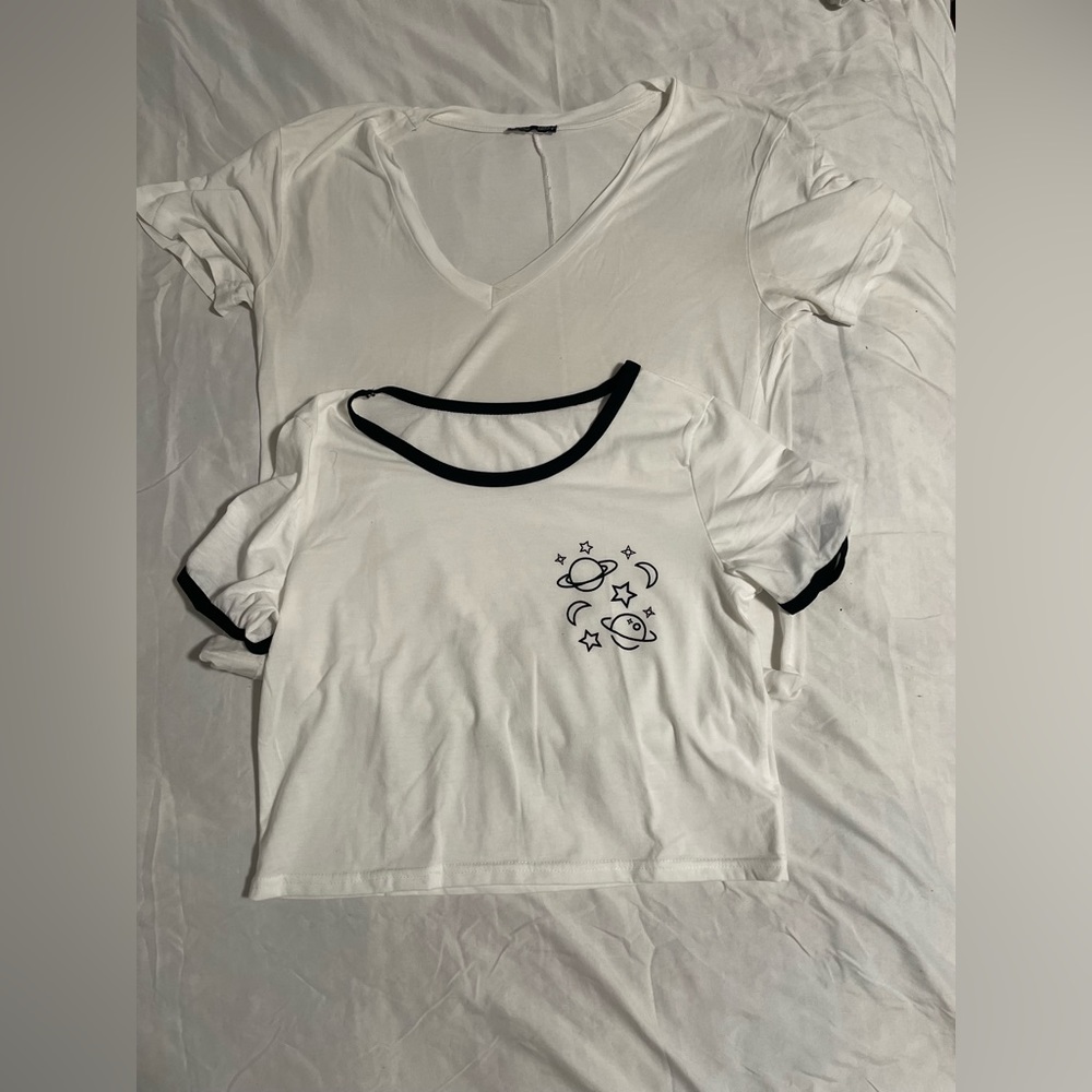white tee set